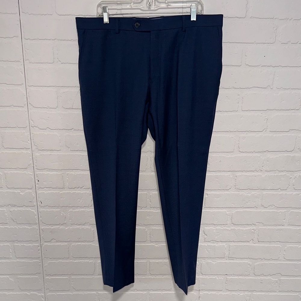 Tommy Hilfiger Navy Wool-Blend Pants